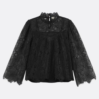 Suncoo Kanten blouse, 3/4 mouwen, LUCIA