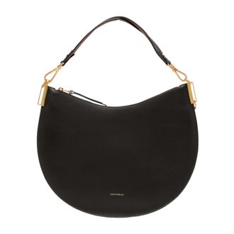 Coccinelle Sunup Medium Hobo Tas - Dames - Schoudertassen - Zwart - ONE Size - Leer - Tassen