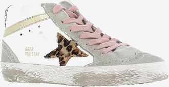Golden Goose Hose Used-Look-Sneakers aus Leder Mid-Star