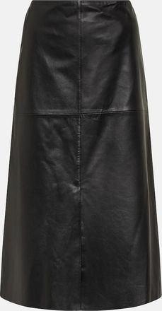 Joseph Sidena leather midi skirt