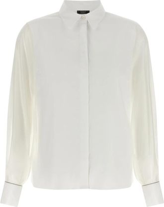 PESERICO Shirts - Dames - Overhemden - Wit - XS - Katoen - Overhemden