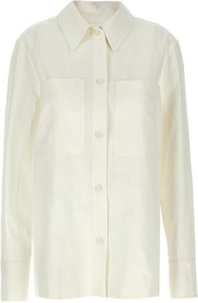 Jil Sander Dames, Blouses & Shirts, Wit, Maat: XS Linnen