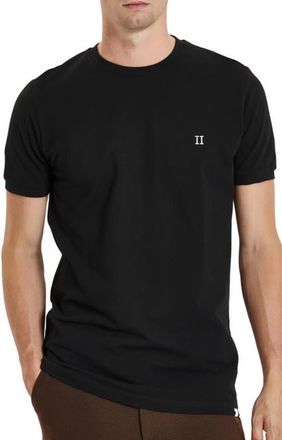 Les Deux Cotton Piqu&eacute; Crewneck T-Shirt in Black at Nordstrom, Size Xx-Large