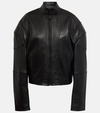 Acne Studios Logo leather jacket