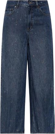 Self Portrait Sequin-embellished Bow-motif Jeans