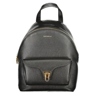 Coccinelle Black Leather Women Womens Backpack