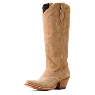Ariat Womens Casanova X Toe Western Boots in Truly Taupe Leather, B Medium Width, Size 8.5, by Ariat