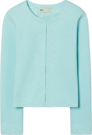 Tory Burch Cardigan Kendra goffrato - Blu