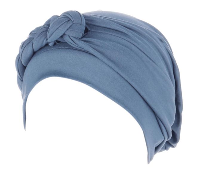 Chemo Headwrap Scarf Beanie - Stretch Knot Front Turban For Women, Olive Green, Size 3-4 - View #10