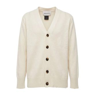Amaranto Amar&aacute;nto - Wol en kasjmier blend vest - Heren - Truien - Wit - Maat: M Wol