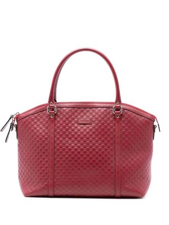 Gucci 2016-2025 Large Microguccissima Dome satchel - Red