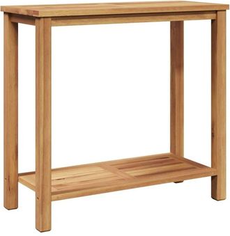 vidaXL Mesa De Caf&eacute; Marr&oacute;n 85 X 35 X 75 Cm Madera De Teca Maciza Vidaxl
