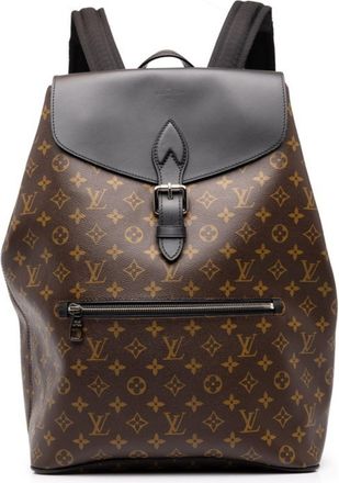 Louis Vuitton Black Brown Pvc Leather Backpack (Pre-Owned)