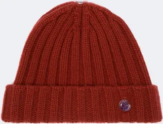 God's True Cashmere Gorro acanalado de cachemir con amatista