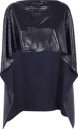 Alberta Ferretti Coat Paillettes On Jersey Cape