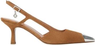 Maje Metallic-toe suede pumps in Camel at Nordstrom, Size 39