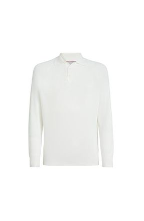 Brunello Cucinelli Rib knit polo in Panama at Nordstrom, Size 62 It