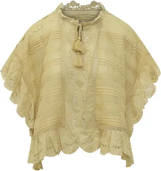 Isabel Marant Kimonos, female, Yellow, Size: 2XS Gathered Neckline Sleeveless Top