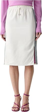 Patrizia Pepe Falda midi - Skirts - Mujer - Blanco - L