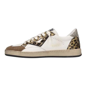 4B12 Schoenen, Dames, Bruin, 38 EU, Leer, D234 Sneakers