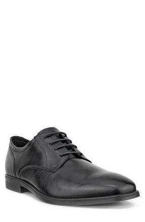 Ecco Queenstown Plain Toe Derby in Black at Nordstrom Rack, Size 7-7.5Us / 41Eu