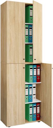 ebuy24 Ebuy24 - Armario De Oficina Vcm Con 6 Compartimentos Armario De Archivo Moderno Con Puertas Giratorias Dimensiones Aprox. Al. 220 X An. 70 X P. 40cm -