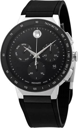Movado Sapphire Chronograph Black Dial Mens Watch 0607240