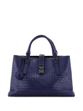 Bottega Veneta Roma Bag Intrecciato Nappa Medium tote bag - women - Calf Leather - One Size - Blue