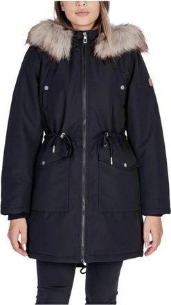 Only Only, Jassen, Dames, Zwart, XS, Polyester, Zwarte Polyester Jassen & Jas Collectie