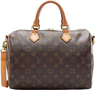 Louis Vuitton Brown Monogram Canvas Speedy Bandouliere 30 (Authentic Pre- Loved)