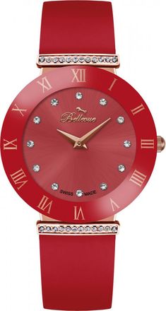 Bellevue Womens E-118 Ladies Watch - Red - One Size