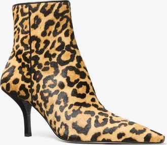 Michael Kors Selina Leopard Print Calf Hair Ankle Boot