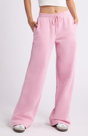 BP. Baggy Wide Leg Sweatpants in Pink Shore at Nordstrom, Size Small