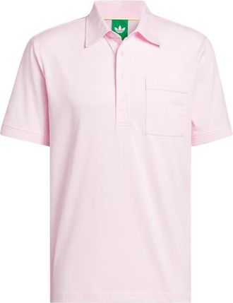 adidas Archive Pocket Golf Polo in Clear Pink/Chalk White at Nordstrom, Size Xx-Large