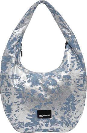 Karl Lagerfeld Tassen, Dames, Blauw, ONE Size, Katoen, Grote Shopper