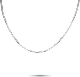 Luxury Bazaar 14K White Gold 5.16ct Lab-Grown Diamond Tennis Necklace MF20-072225