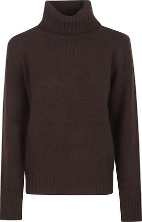 Polo Ralph Lauren Bruine Wollen Trui Aw 25 - Dames - Coltruien - Bruin - L - Wol - Truien & Vesten