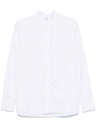 Aspesi ruffled shirt - White
