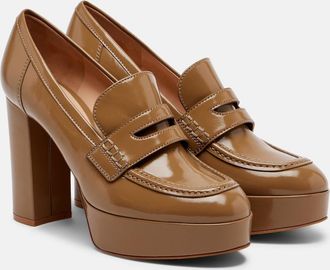 Gianvito Rossi Jenna leather loafer pumps