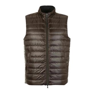 Herno Vests, male, Brown, Size: 3XL Quilted Puffer Vest