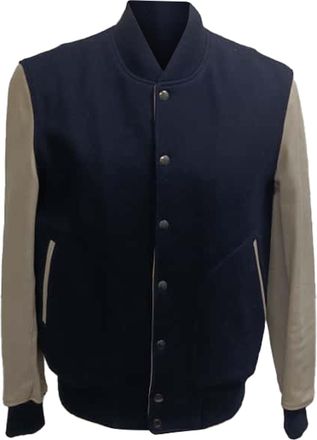 Mr P. Bomberjack van Mr. P. Melton in marineblauwe wol en leer