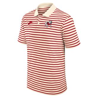 Nike Georgia Legacy Striped Nike Mens Dri-FIT College Polo in Brown | 02LX0DNQUGV-WT3
