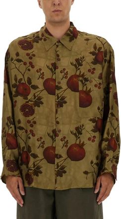 Uma Wang Pomegranate Print Shirt - Heren - Casual Overhemden - Veelkleurig - M - Overhemden