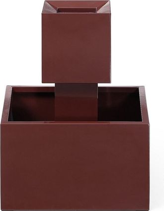 Vente-Unique Fuente de exterior de acero inoxidable con LED - Alt. 65 cm - Terracota - CARDINA