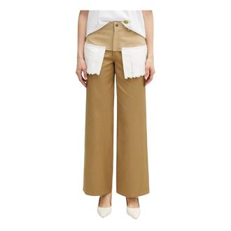 Andersson Bell Pantalones Falda de Encaje con Pliegues - Trousers - Mujer - Beige - M