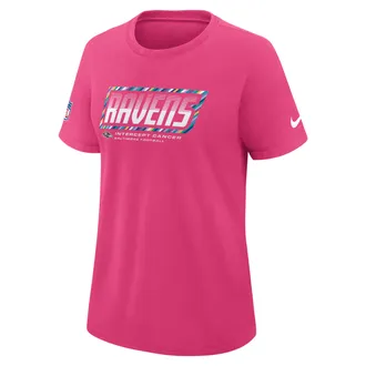 Nike Baltimore Ravens Crucial Catch Nike Womens Dri-FIT NFL T-Shirt in Pink | 03N868XZU3-F9R