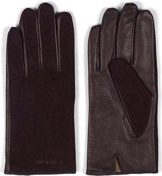 Howard London Luna Leren Handschoenen - Dames - Handschoenen - Bruin - 7 IN - Wol - Accessoires