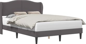 vidaXL Estructura De Cama Gris 120 X 190 Cm Cuero Sint&eacute;tico Vidaxl