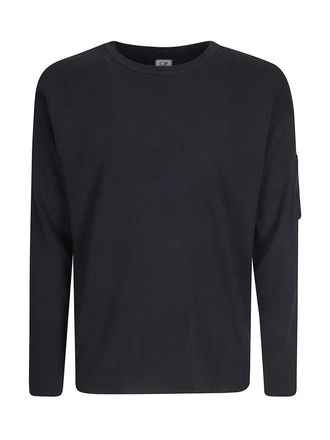 C.P. Company C. P. Company Cotton Sea Island Crewneck Lens Sweater