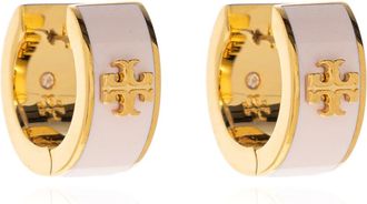 Tory Burch Accessoires, Dames, Roze, ONE Size, Kira Huggie Oorbellen